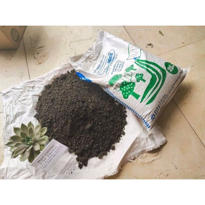 đất sạch trồng cây - đất trộn đầy đủ dinh dưỡng (1kg đất trồng cây)