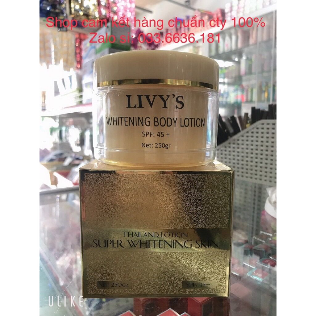 Kem body livy vàng hủ 250g