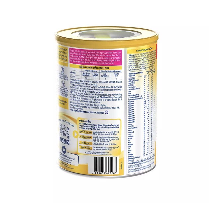 Sữa bột Nan Supreme 3 hàng xách tay Úc 800g