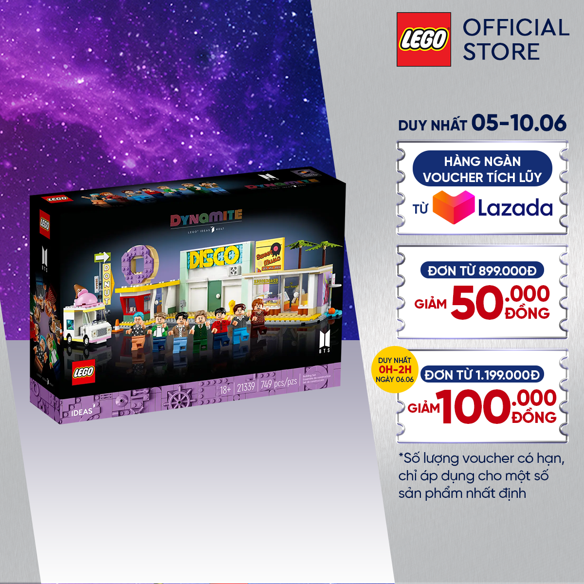 LEGO ADULTS IDEAS 21339 Đồ chơi lắp ráp BTS Dynamite (749 chi tiết)