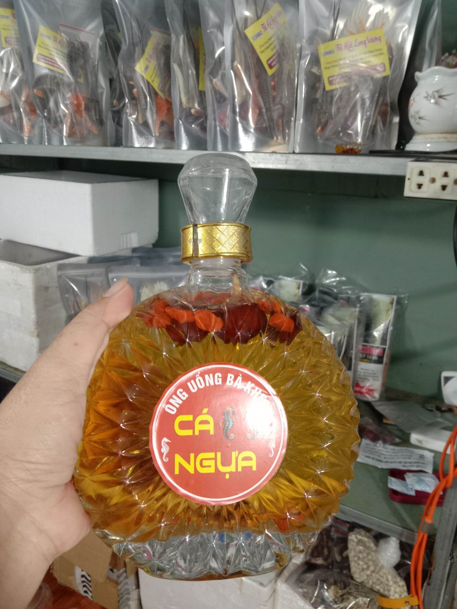 cá ngựa ngâm sẵn chai XO 650ml