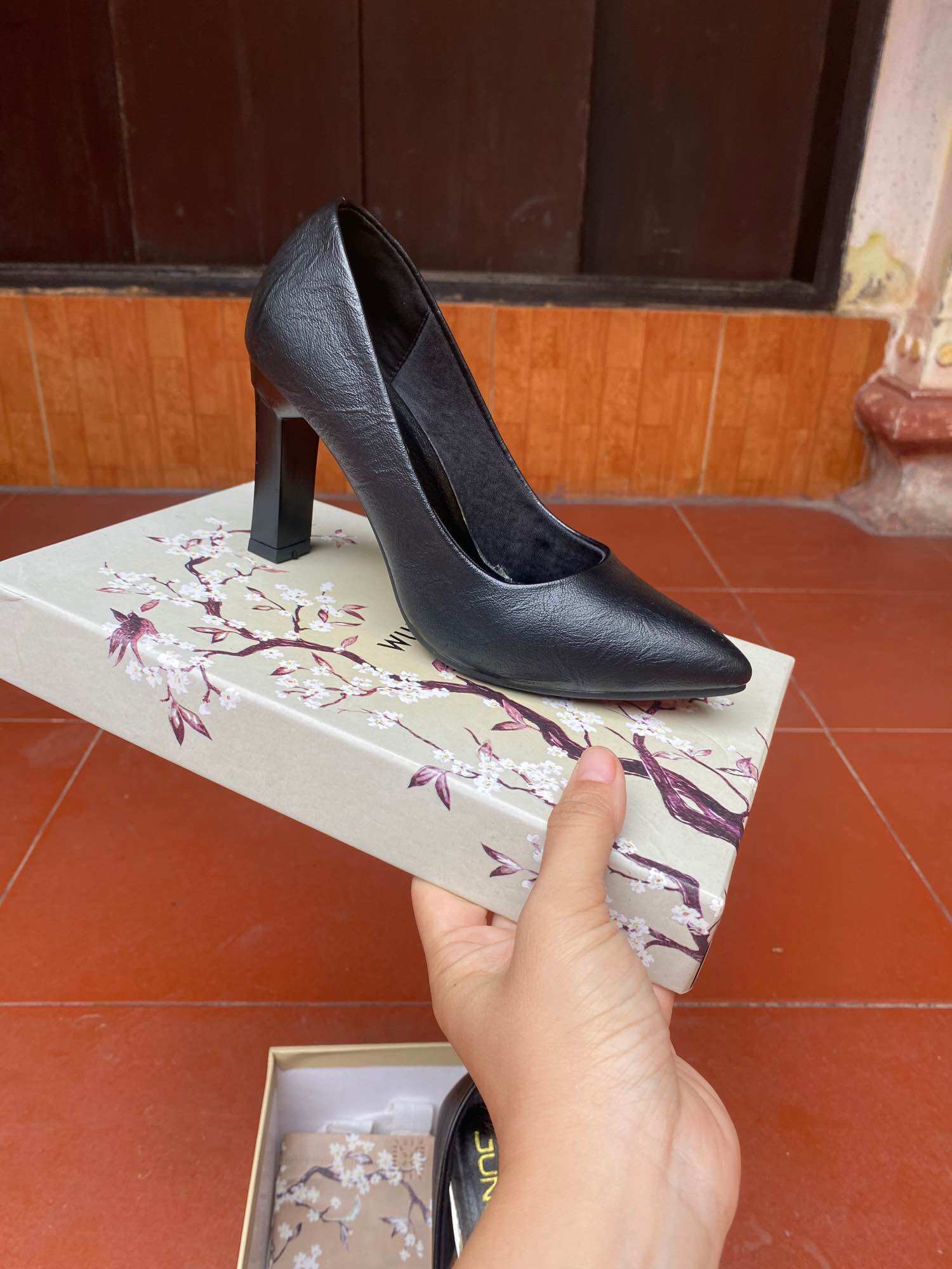 Giày cao gót 7p da mờ