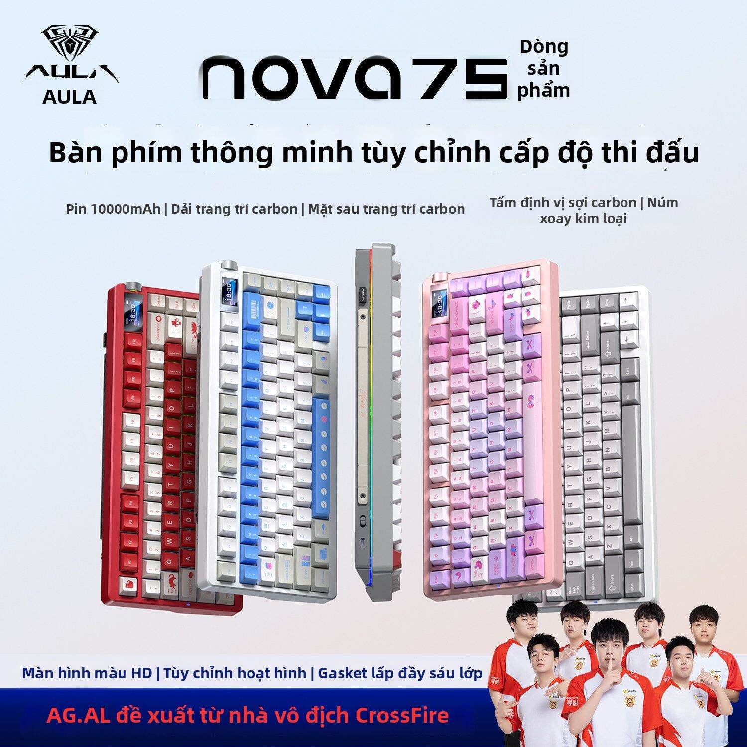 AULA | Bàn Phím Cơ Đa Chế Độ Tùy Chỉnh Đẹp cho Văn Phòng và Chơi Game
