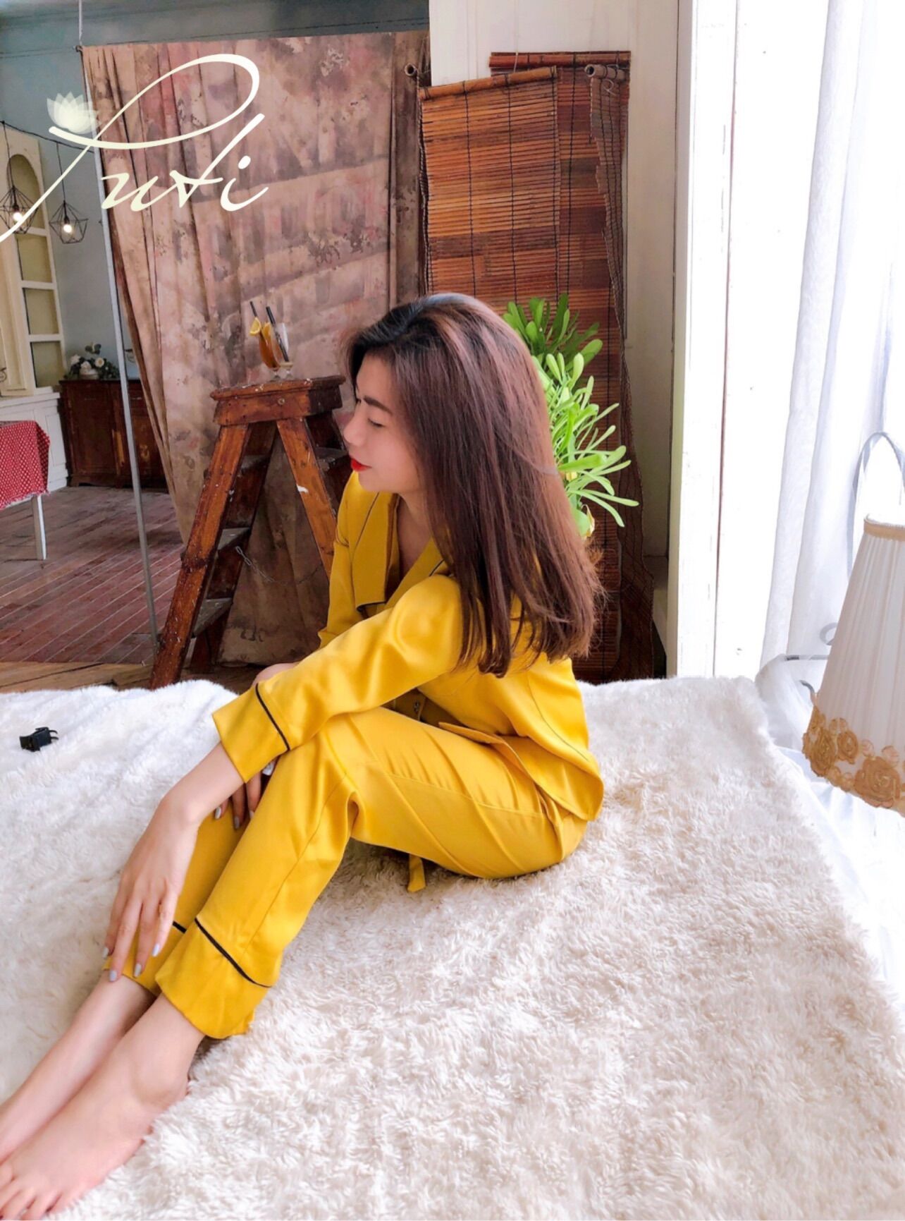 Bộ Đồ Lụa cao cấp không nhăn co Puti ( Ảnh thật shop tự chụp )