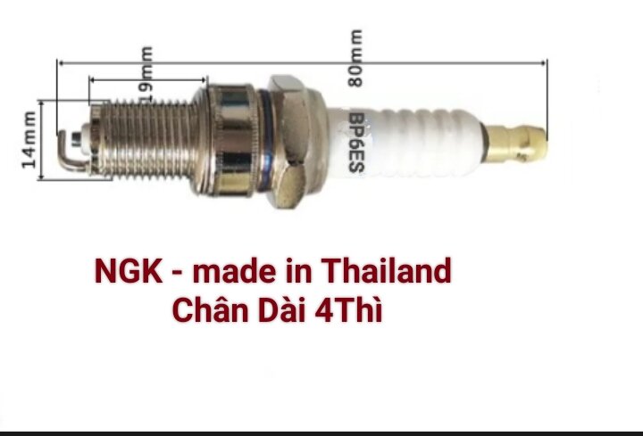 Bugi ngk bp6es chính hãng made in thailand , bugi ngk bp6es chân dài sử dụng cho động cơ 4 thì, bugi động cơ honda gx160 gx200 gx390 gx460 gx620 gx630
