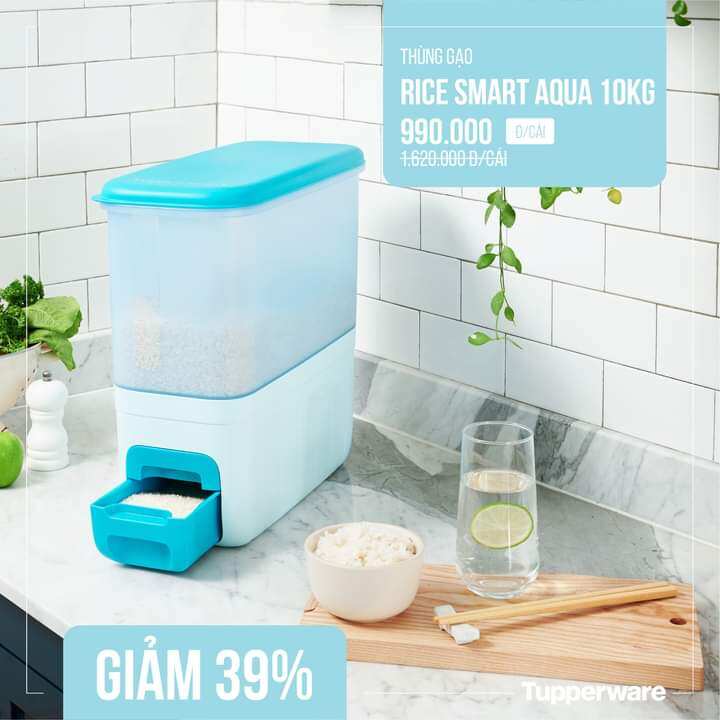 Thùng gạo thông minh 10kg Tupperware