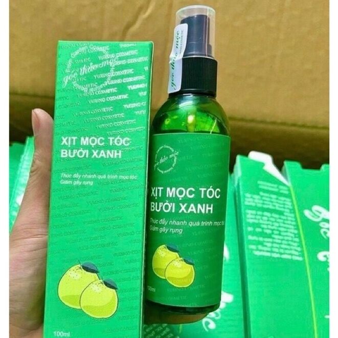 XỊT MỌC TÓC BƯỞI XANH _100ml [mẫu mới xịn]