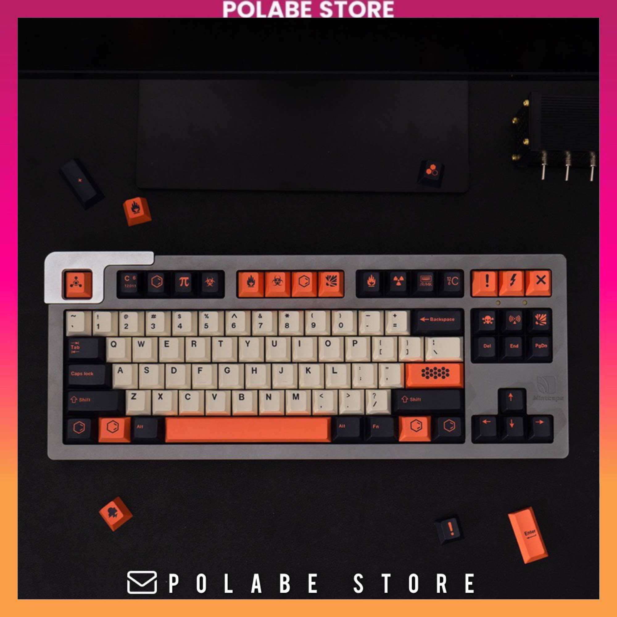 Keycap Cherry Carbon PBT Cherry Profile bàn phím cơ Keycap GMK Clone CMk Aifei - Polabe Store