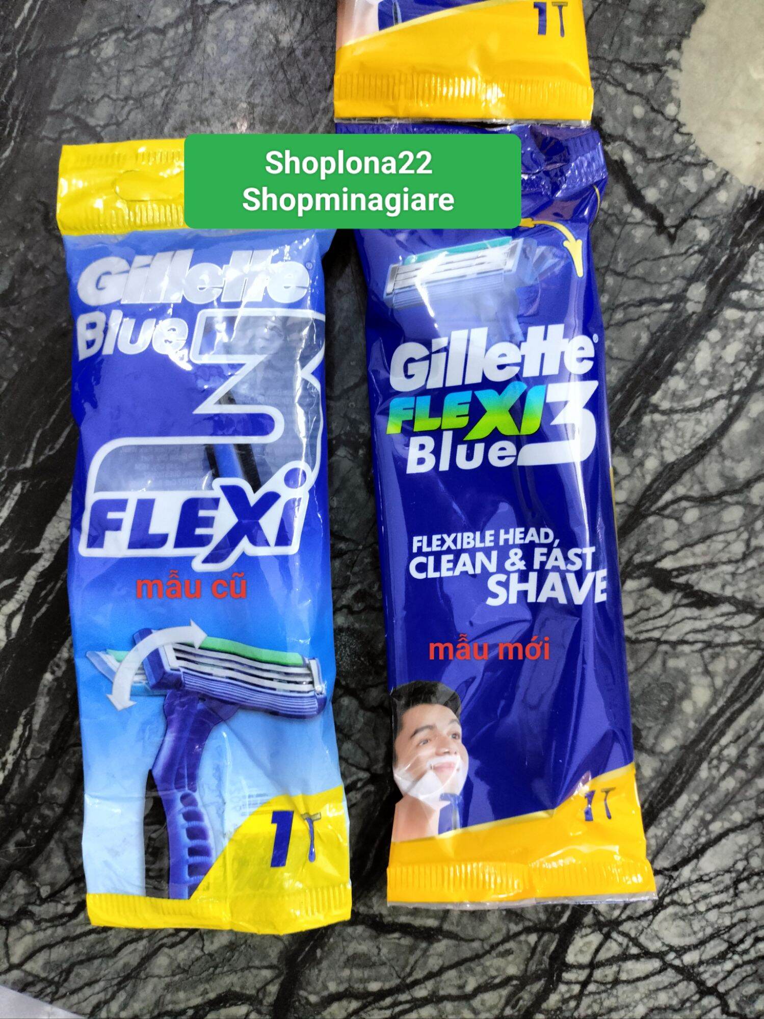 Dao cạo râu Gillette 3 lưỡi Flexi Blue 3