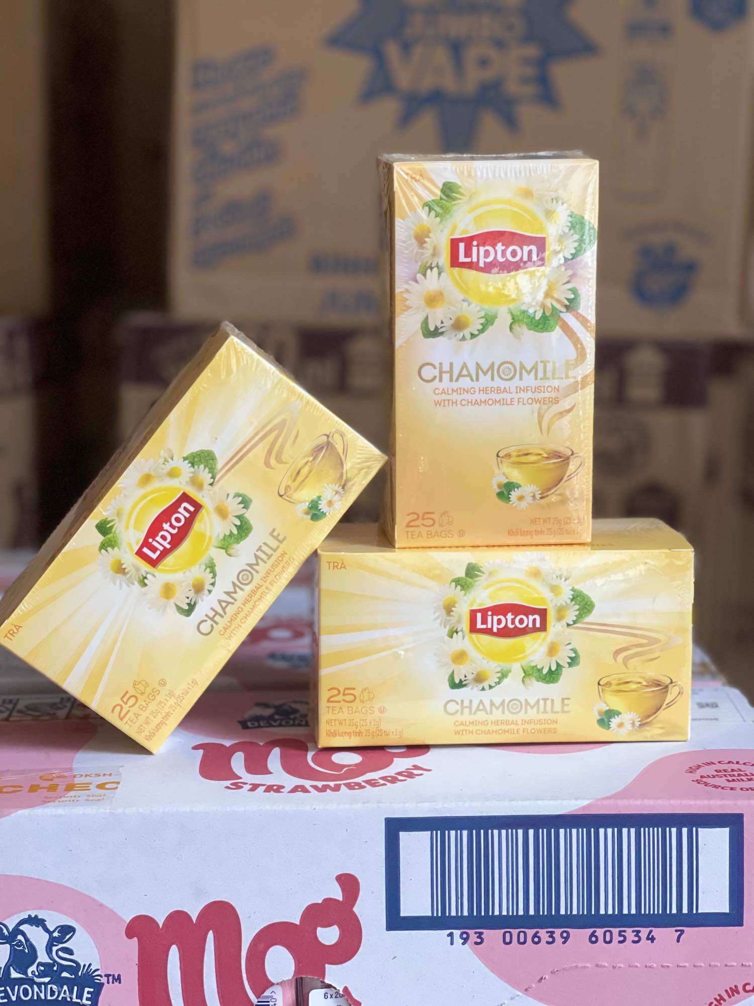 Trà túi lọc lipton - vị hoa cúc .chamomile 25gói/1 hộp date 16/09/2024