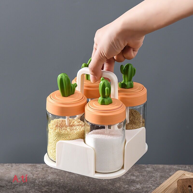 Set 4 hộp đựng gia vị