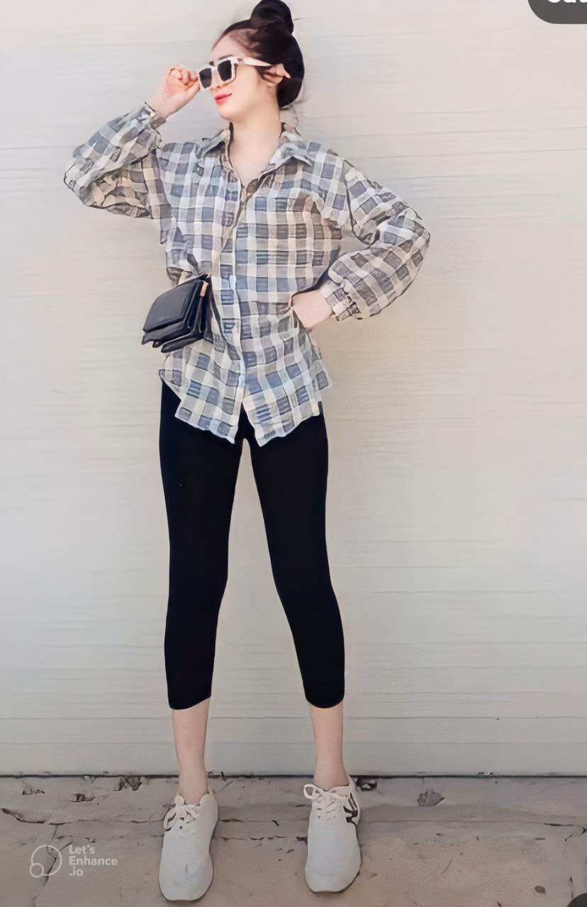 Quần lửng 7766 legging qc 2 túi chiều dài 71cm