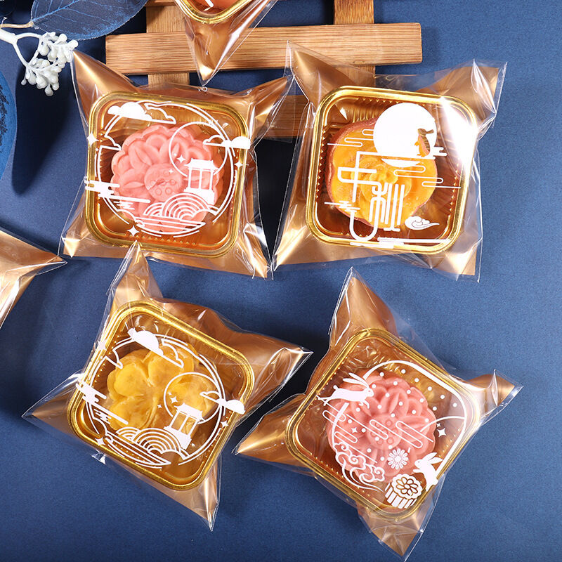 Túi dán đựng bánh trung thu 50g, 100g/125g