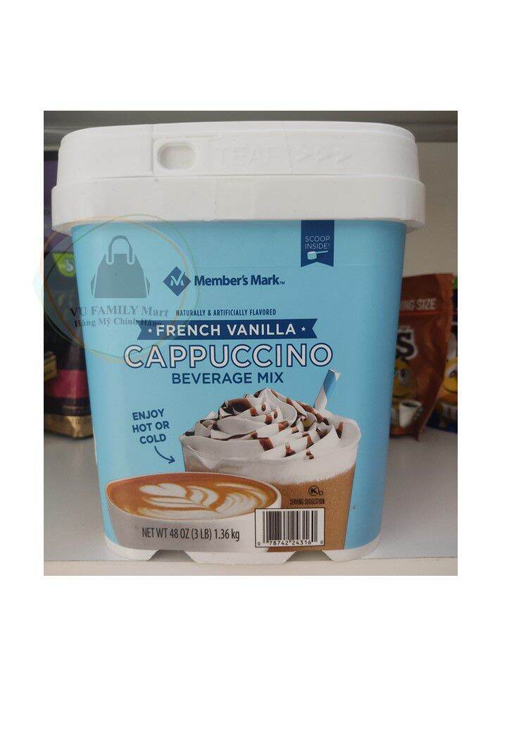 Bột Cà Phê Sữa Hòa Tan Cappuccino French Vanilla  1,36kg Hàng Mỹ