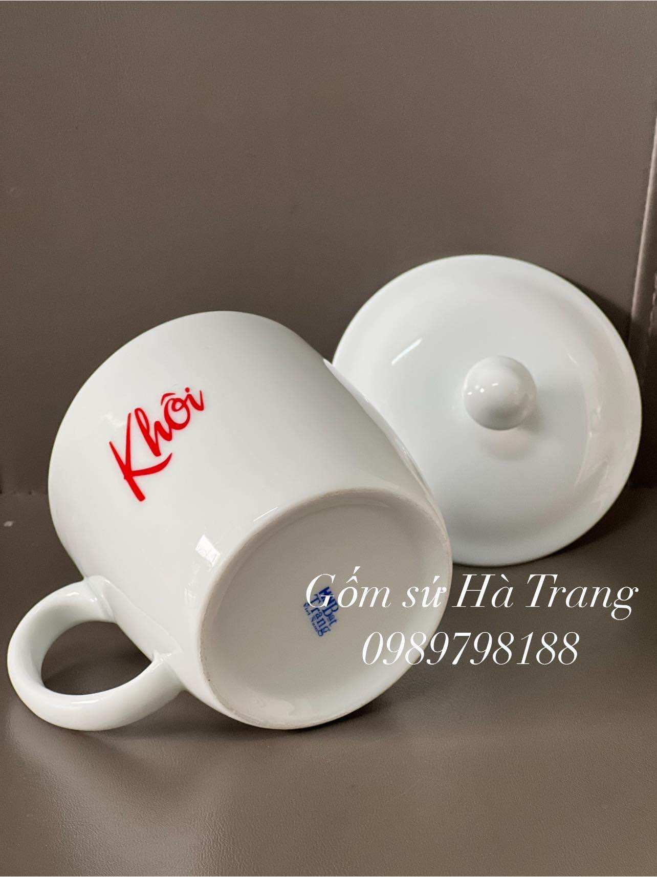 Cốc in tên gốm sứ Bát Tràng
