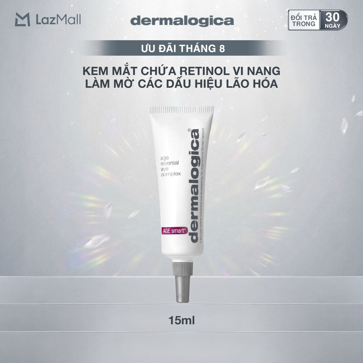 dermalogica age reversal eye complex 15ml, kem mắt chứa retinol đảo ngược dấu hiệu lão hoá