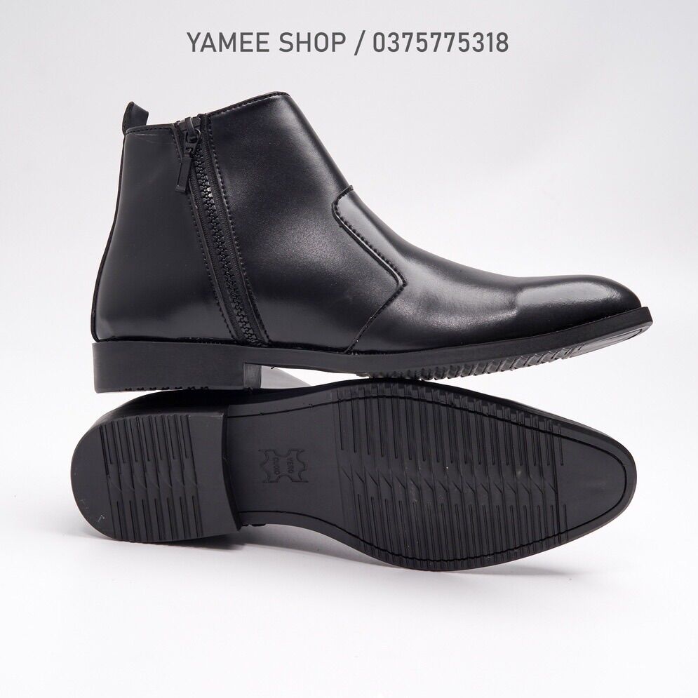 Giày Chelsea Boots Classic khoá kéo, cổ lửng, đế khâu chắc chắn