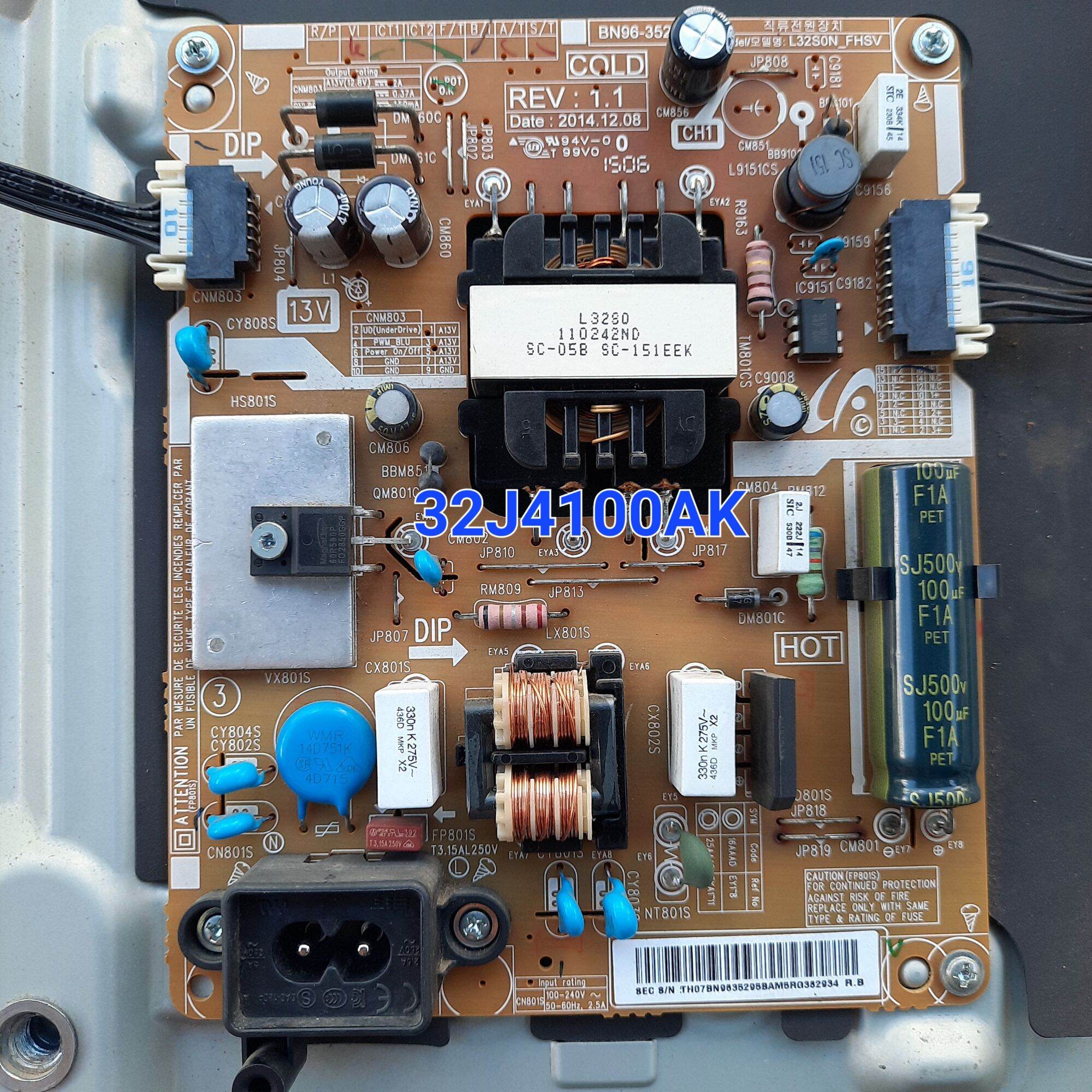 Bo mạch tivi samsung 32j4100 ua32j4100ak