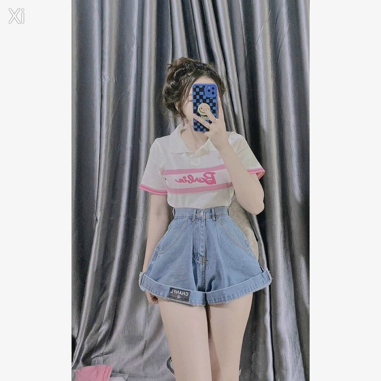 QUẦN SHORT JEAN GẤP LAI