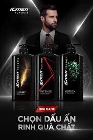 Xmen forboss intense perfumed shampoo dầu gội nước hoa bộ đôi quà tặng mua dầu gội xmen for boss 650g được tặng sửa tắm 140 g