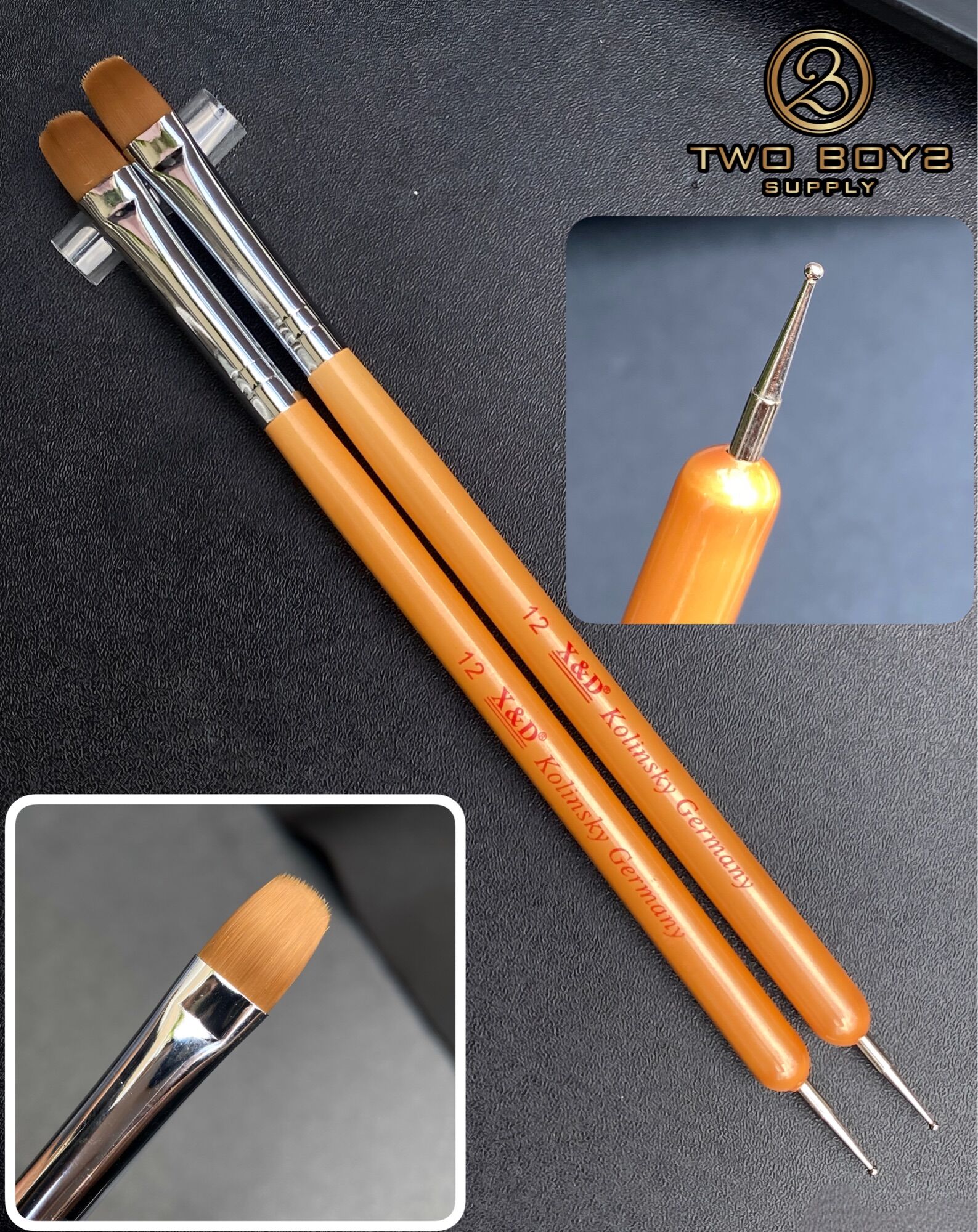 Cọ fench móng 2 đầu kolinsky lông chồn thật