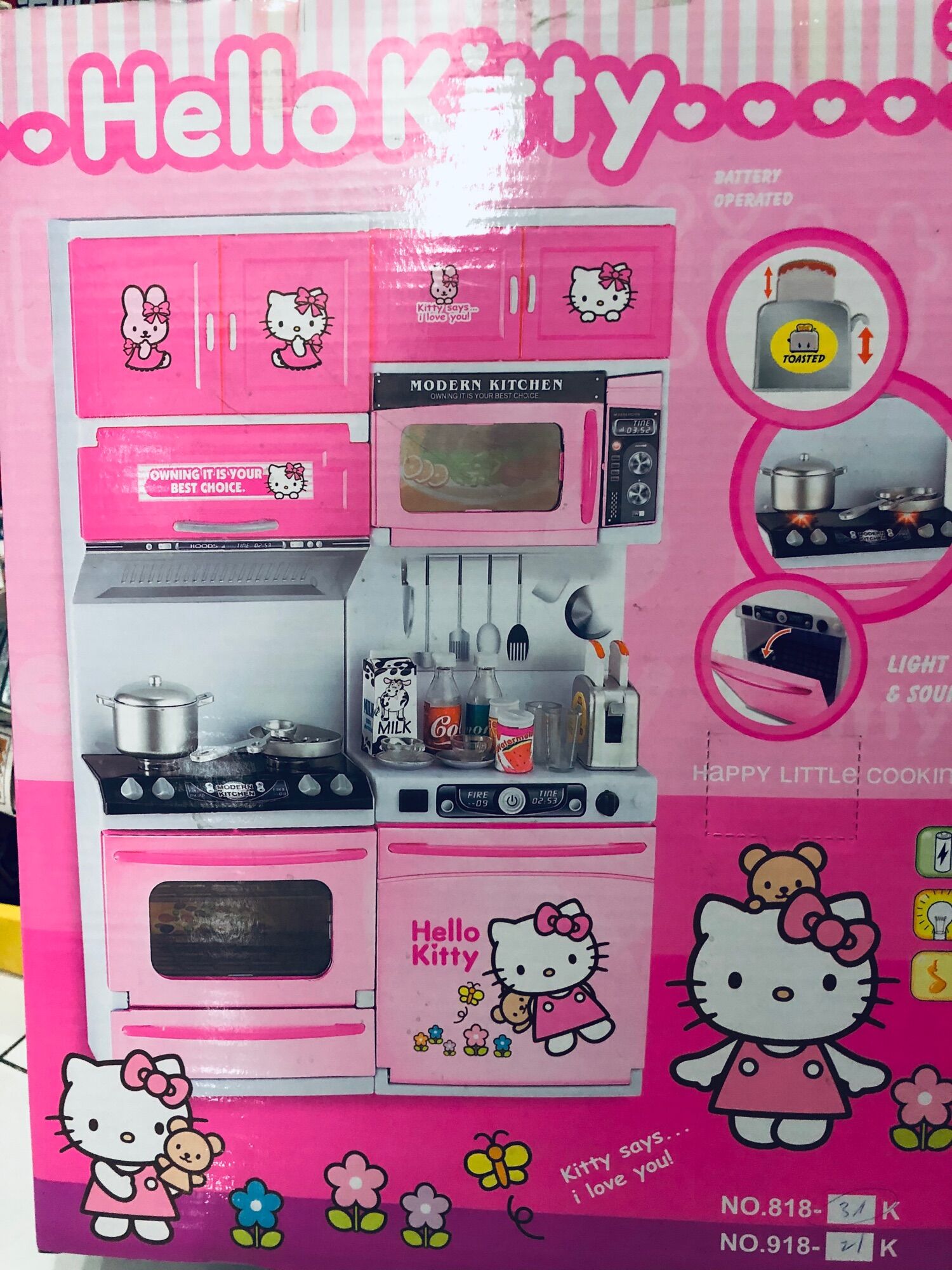 Bộ tủ bếp hello kitty cho bé yêu