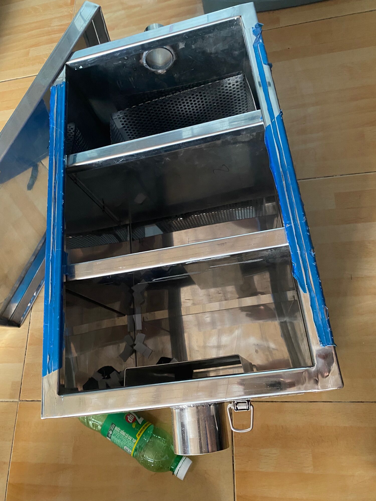 Bẫy mỡ bể tách mỡ thùng lọc mỡ 50lít inox 304
