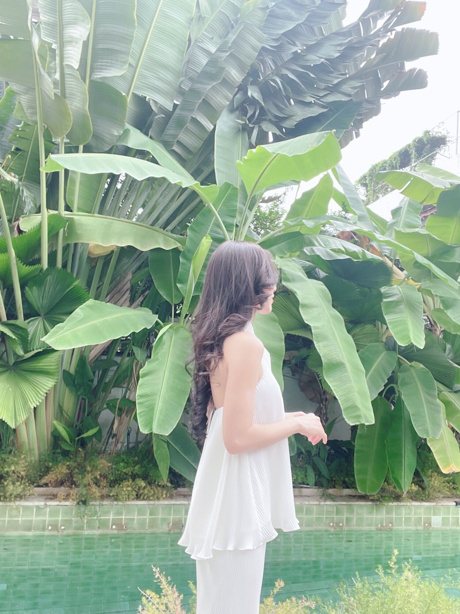 Set Lani voan lụa cao cấp- áo chéo cổ - quần ống suông