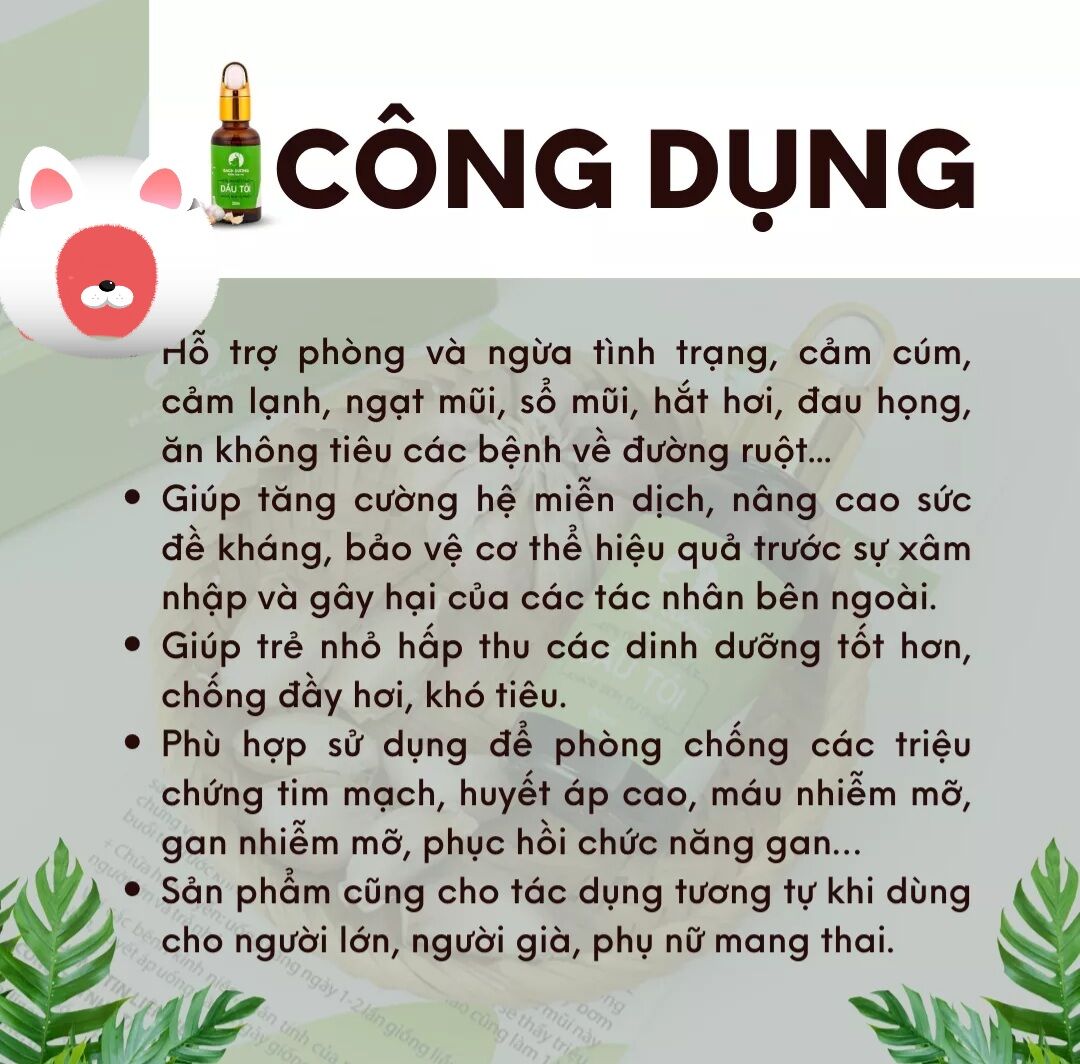 Tinh dầu tỏi Bạch Dương