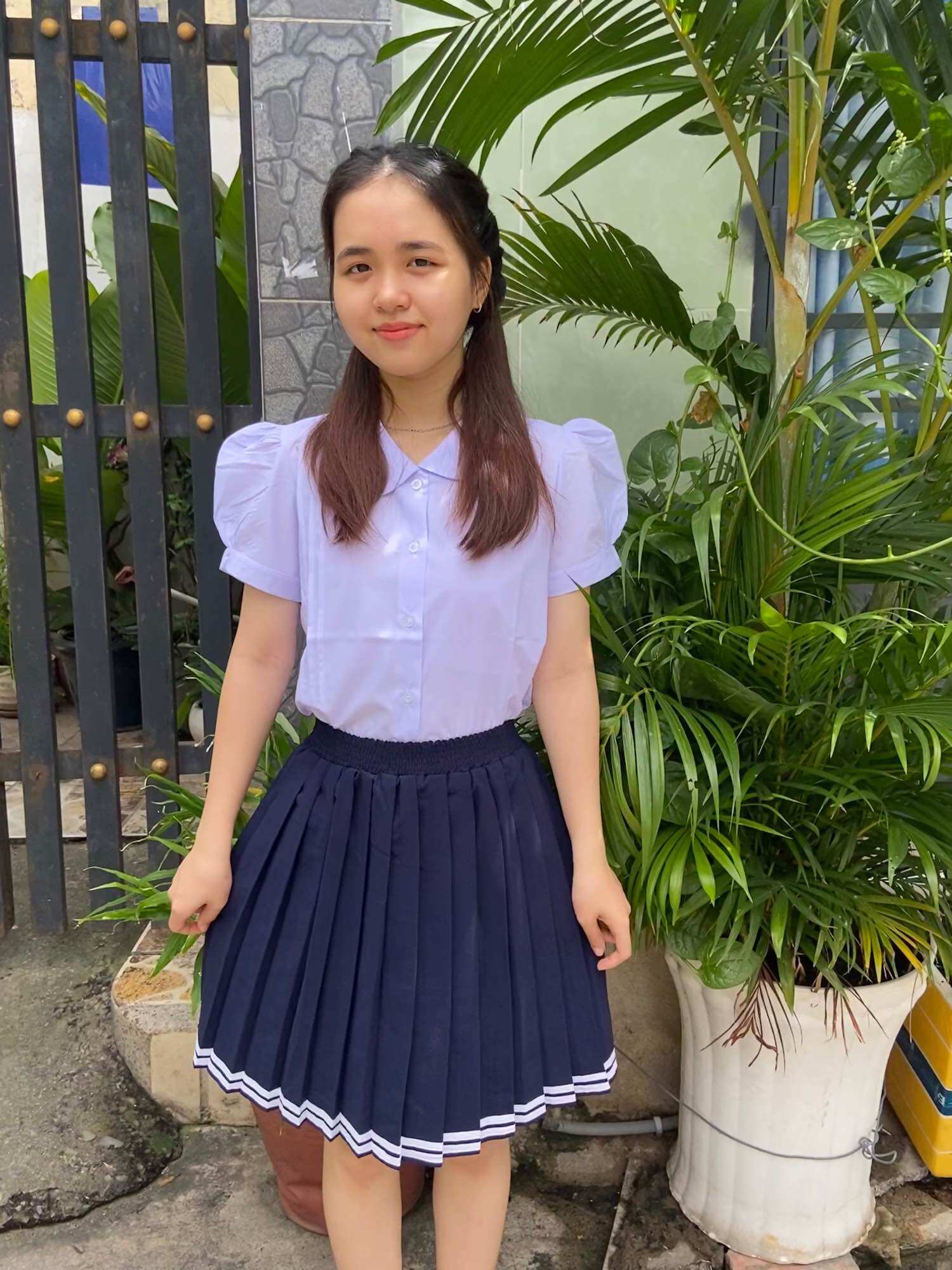 Chân váy nữ xòe- Đồng phục học sinh