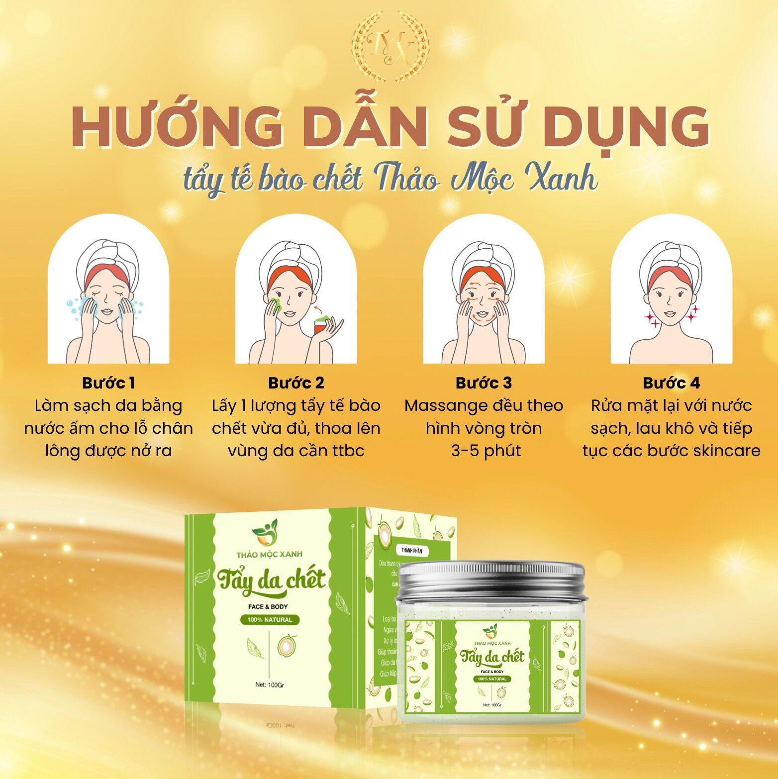 Combo Mụn Thảo Mộc Xanh ( 1 Srm - 1 tmx mụn - 1 tbc)