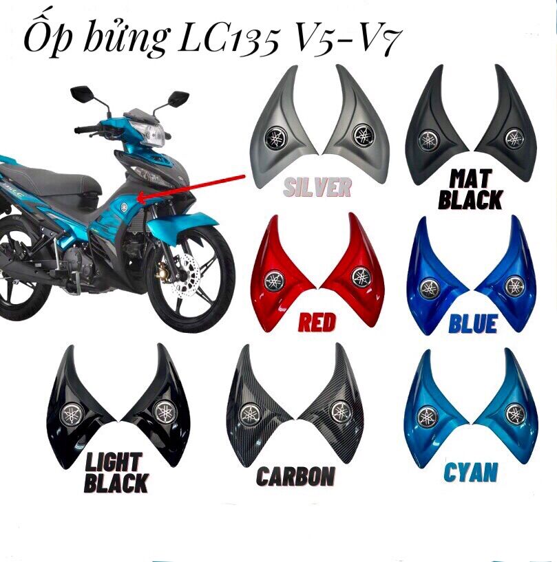 [HCM]Ốp bửng LC 135 V6-Bodykit bửng LC135 V6 Exciter 135 5s ( có logo yamaha nổi cứng đi kèm)