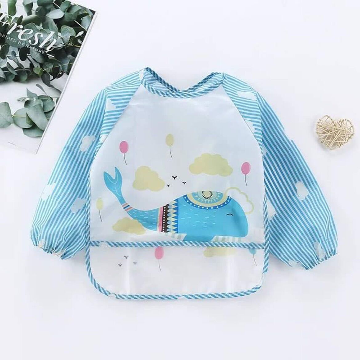 Áo yếm ăn dặm BLW dài tay