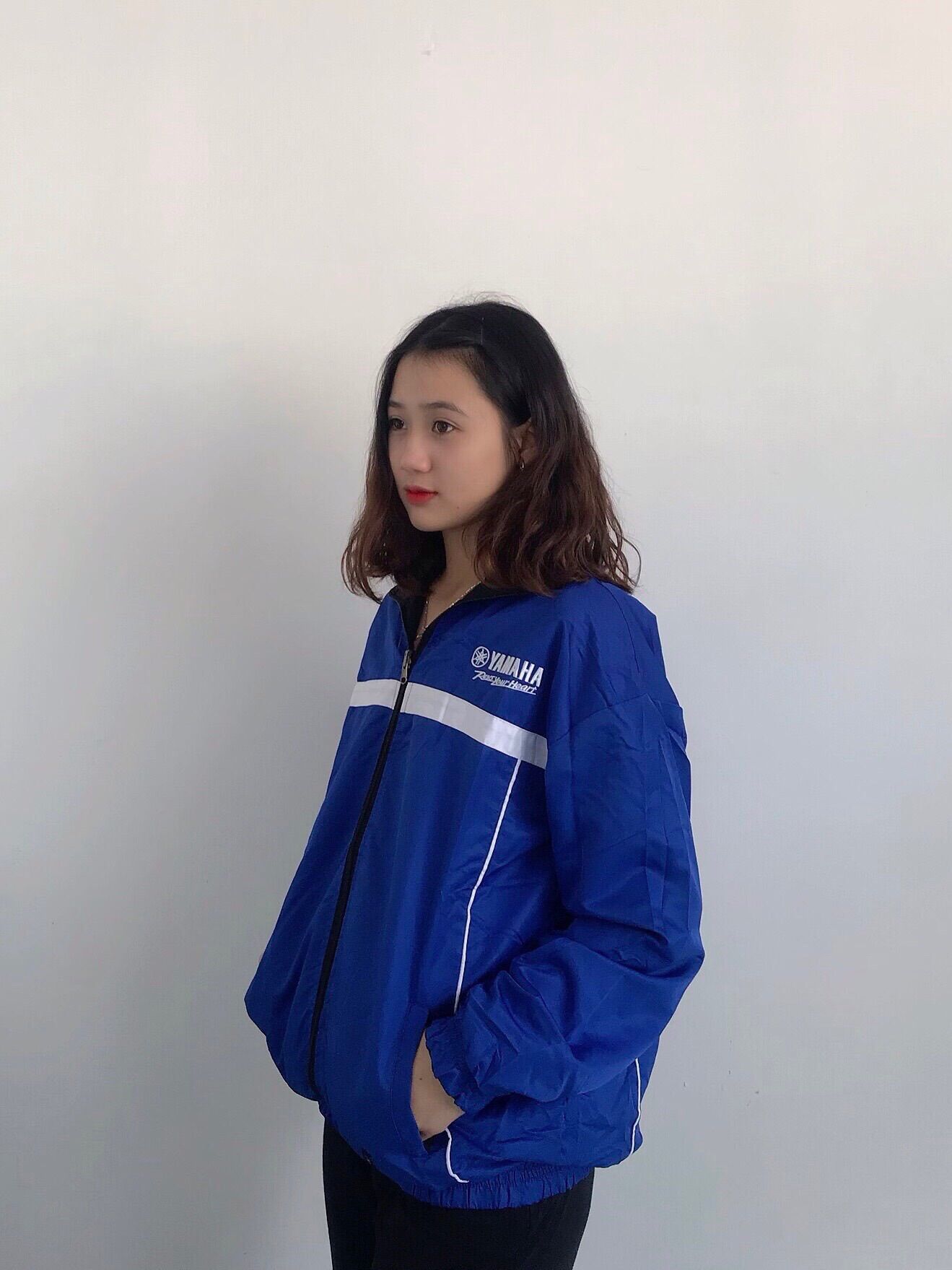(XẢ SỐC ) Thanh lý Áo gió Yamaha 2 mặt xanh đen cao cấp