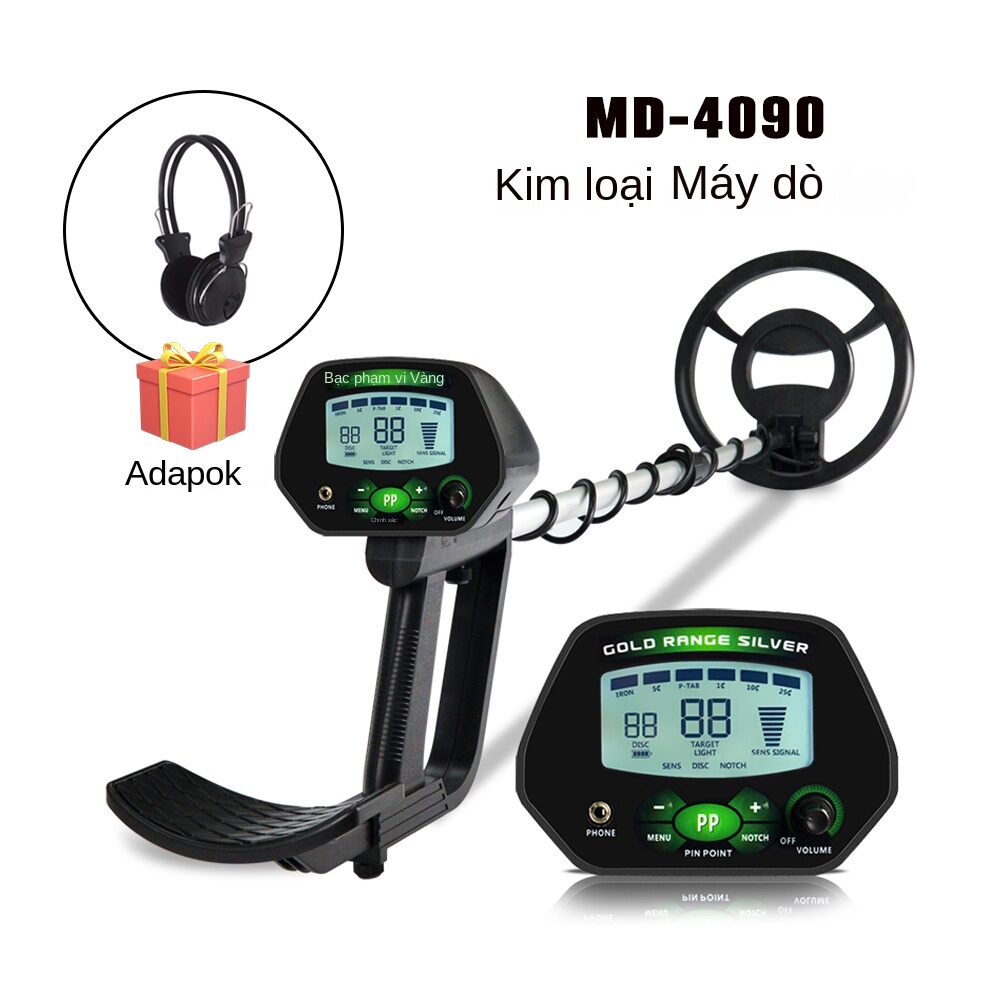 Độ chính xác cao chuyên nghiệp md-4090 ngầm dò kim loại lcd dò kim loại với chức năng bộ nhớ đèn nền có thể điều chỉnh