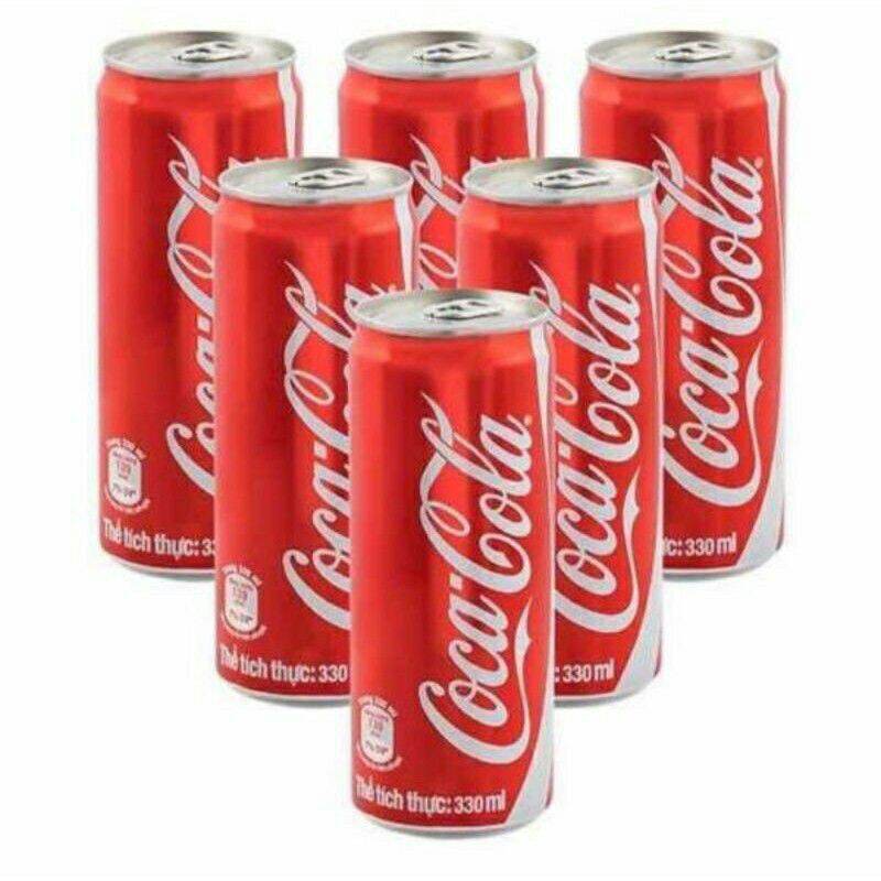 Lốc 6 lon coca-cola loại 330ml