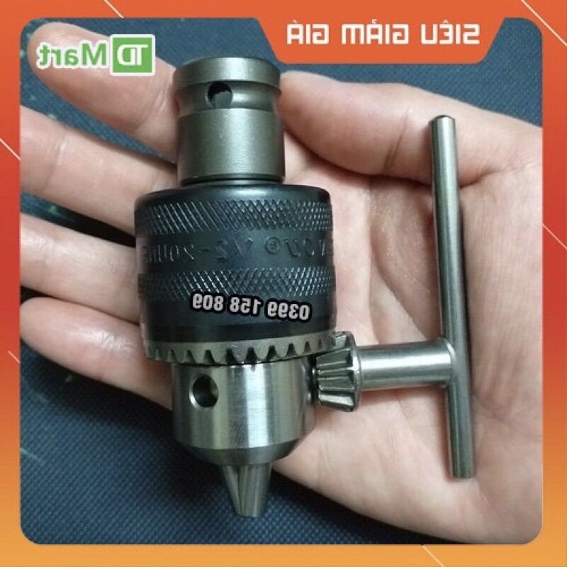Đầu chuyển bulong sang đầu kẹp mũi khoan khóa tay Đầu 10mm - ĐẦU 13mm