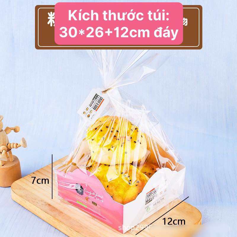 SET 10 TÚI + ĐẾ GIẤY ĐỰNG BÁNH KẸO - QUÀ TẶNG - BÁNH MÌ