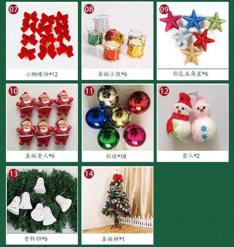 CÂY THÔNG NOEL 1,5M TẶNG PHỤ KIỆN