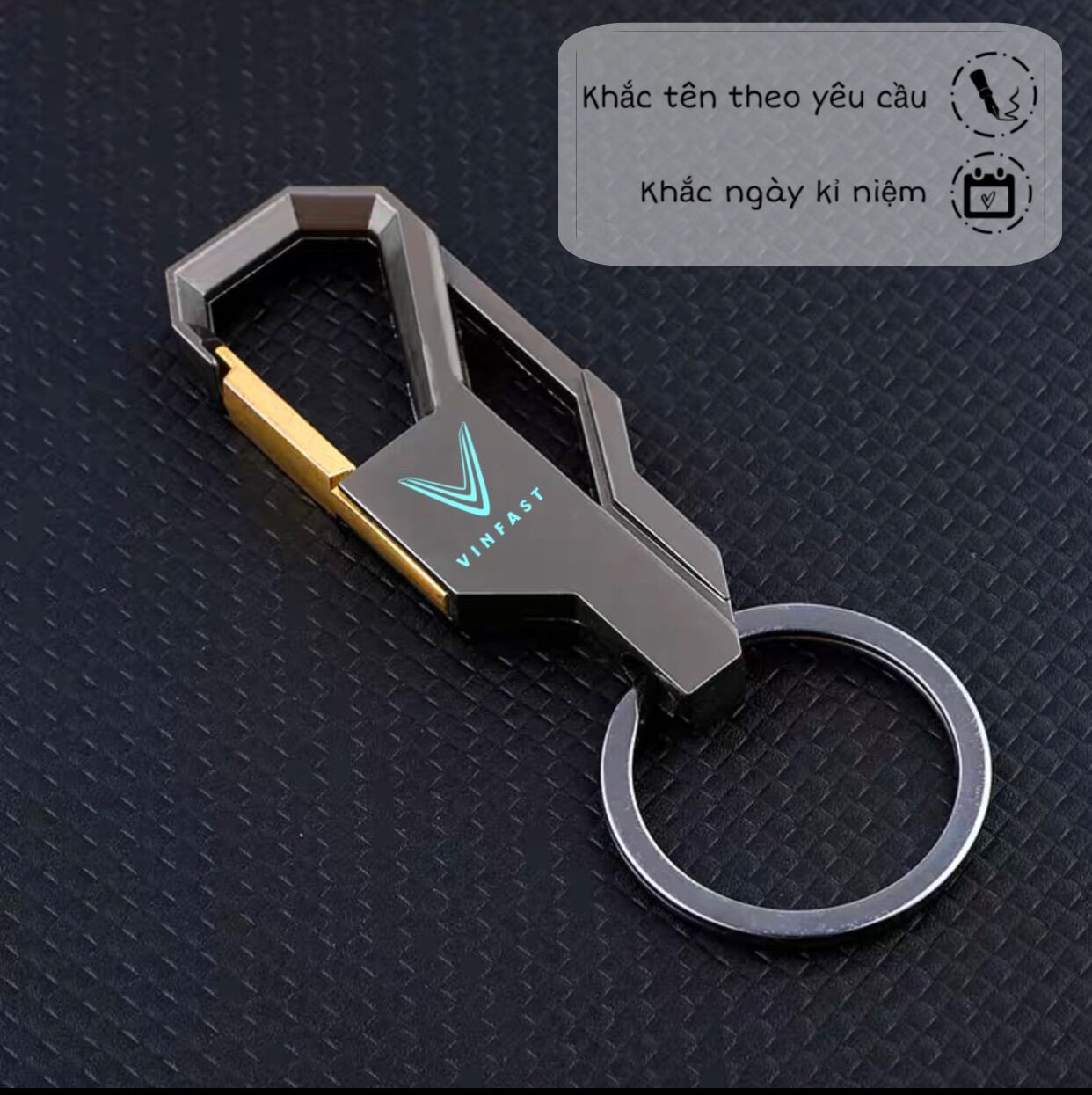 Móc chìa khoá xe ô tô, xe gắn máy, Móc chìa khoá khắc theo yêu cầu