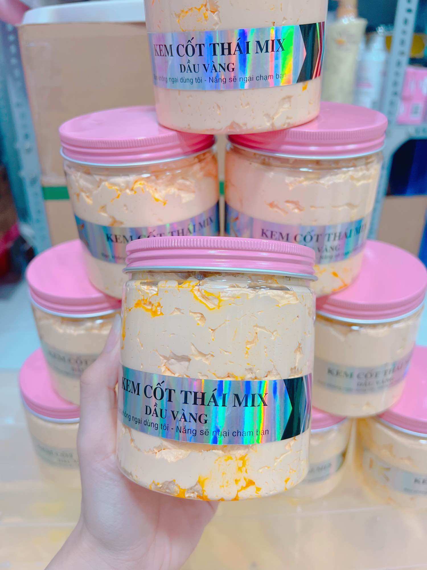 Lẻ hộp 500g kem dưỡng trắng da cốt mix thái lan