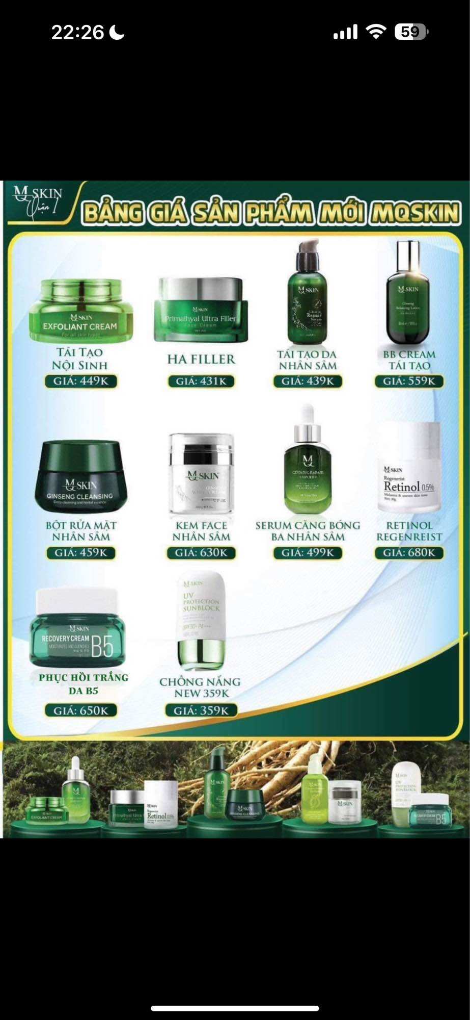 Sữa rửa mặt nhân sâm 120ml Mqskin