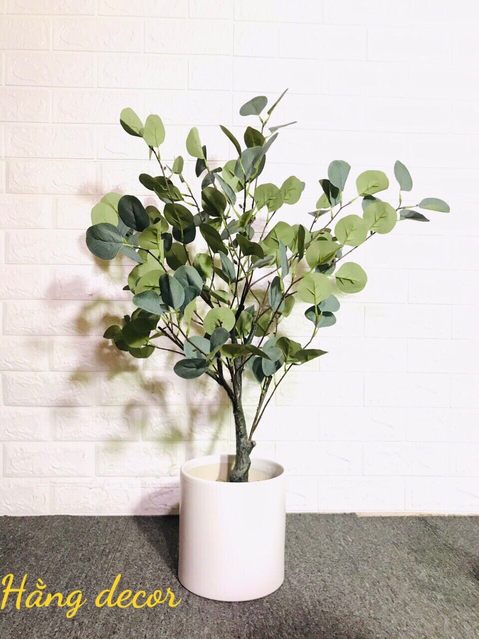 Cây giả trang trí cao cấp- cây bạch đàn giả 85cm hằng decor