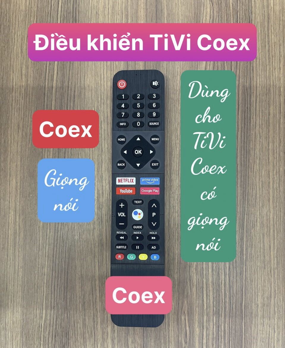 Remote điều khiển Tivi Coex giọng nói