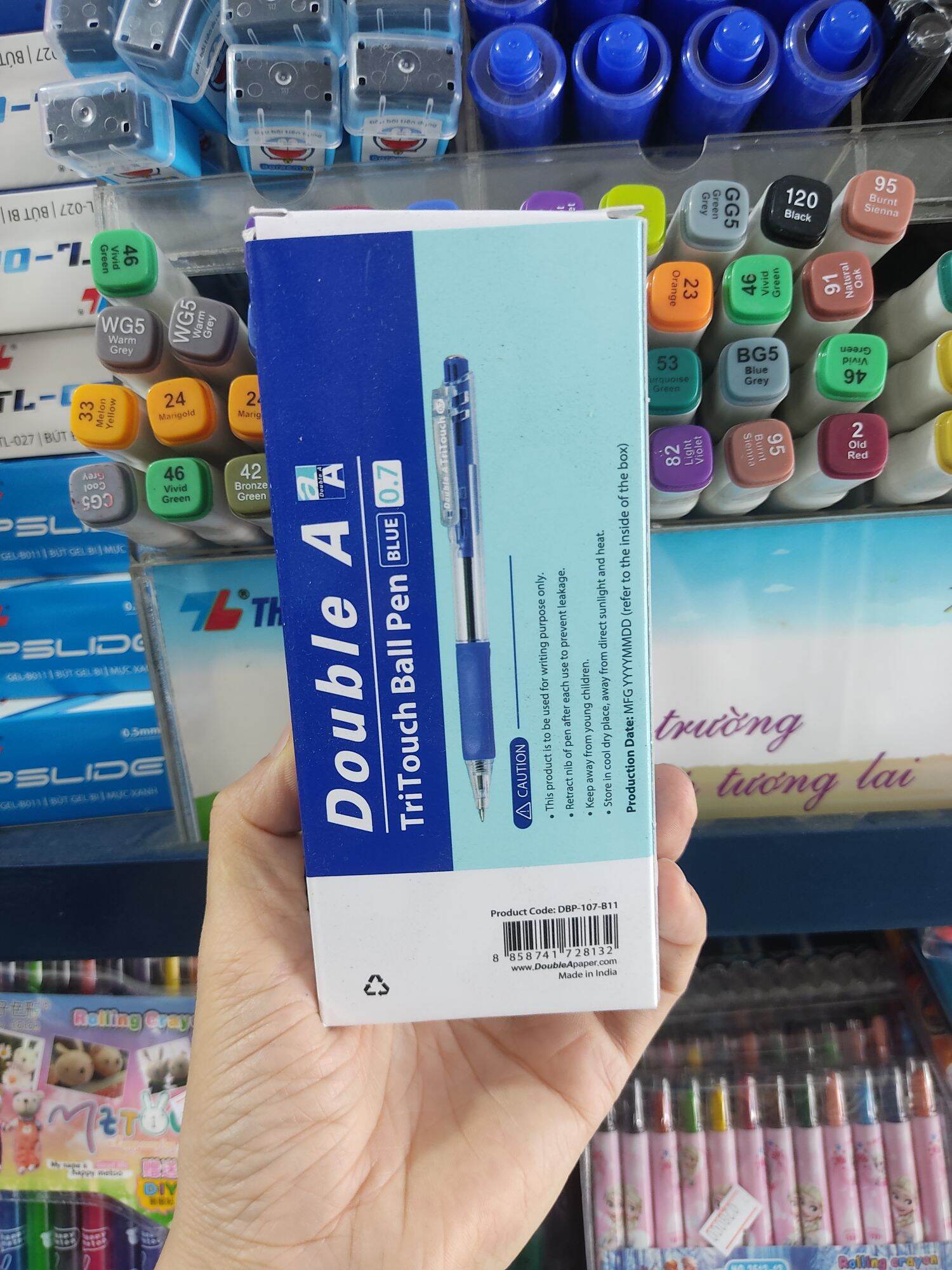 12 cây bút Double A xanh