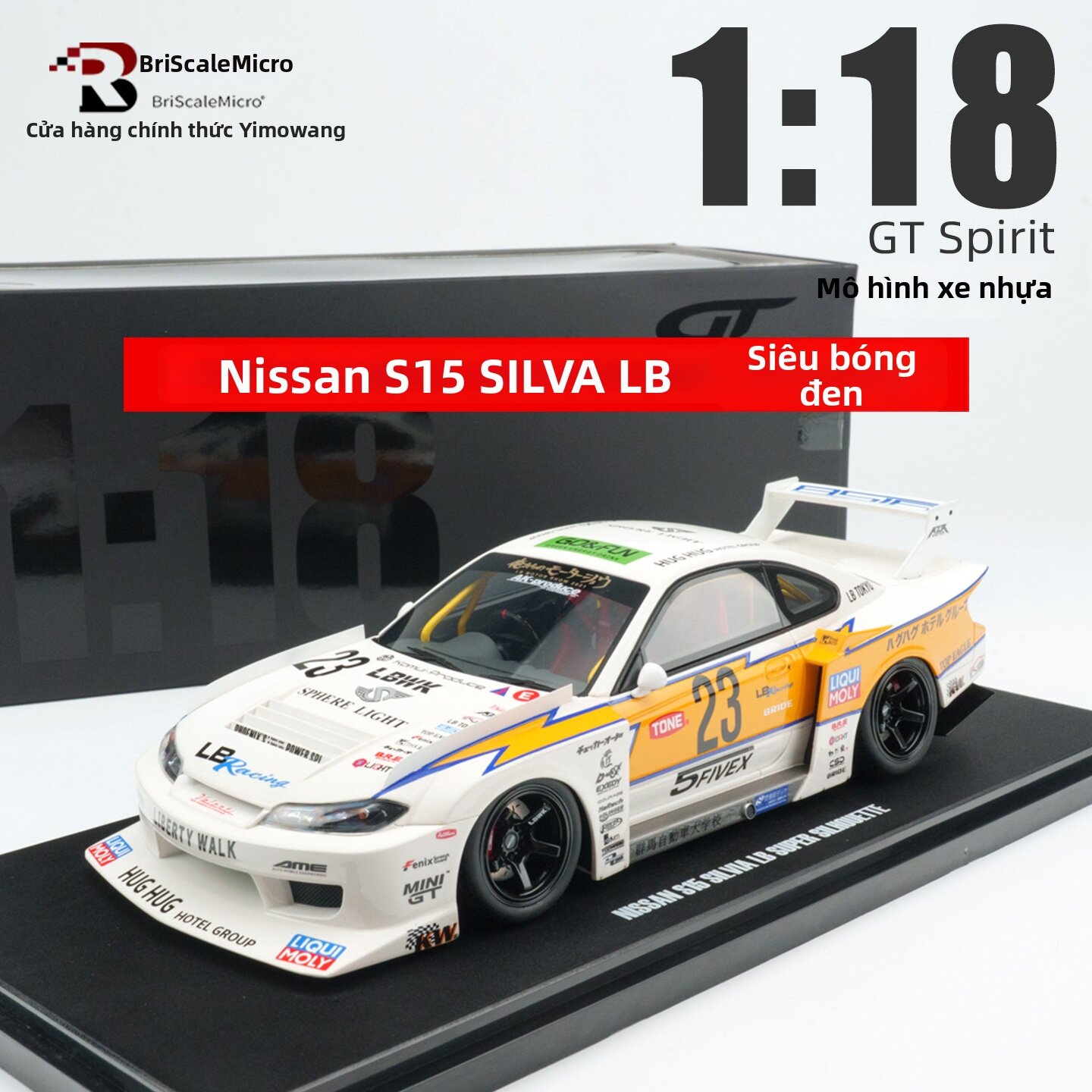 BriScalemicro | Nissan S15 Super Silhouette Lightning Finish Car Model Giá 3,946,000 Đồng*Miễn phí vận chuyển