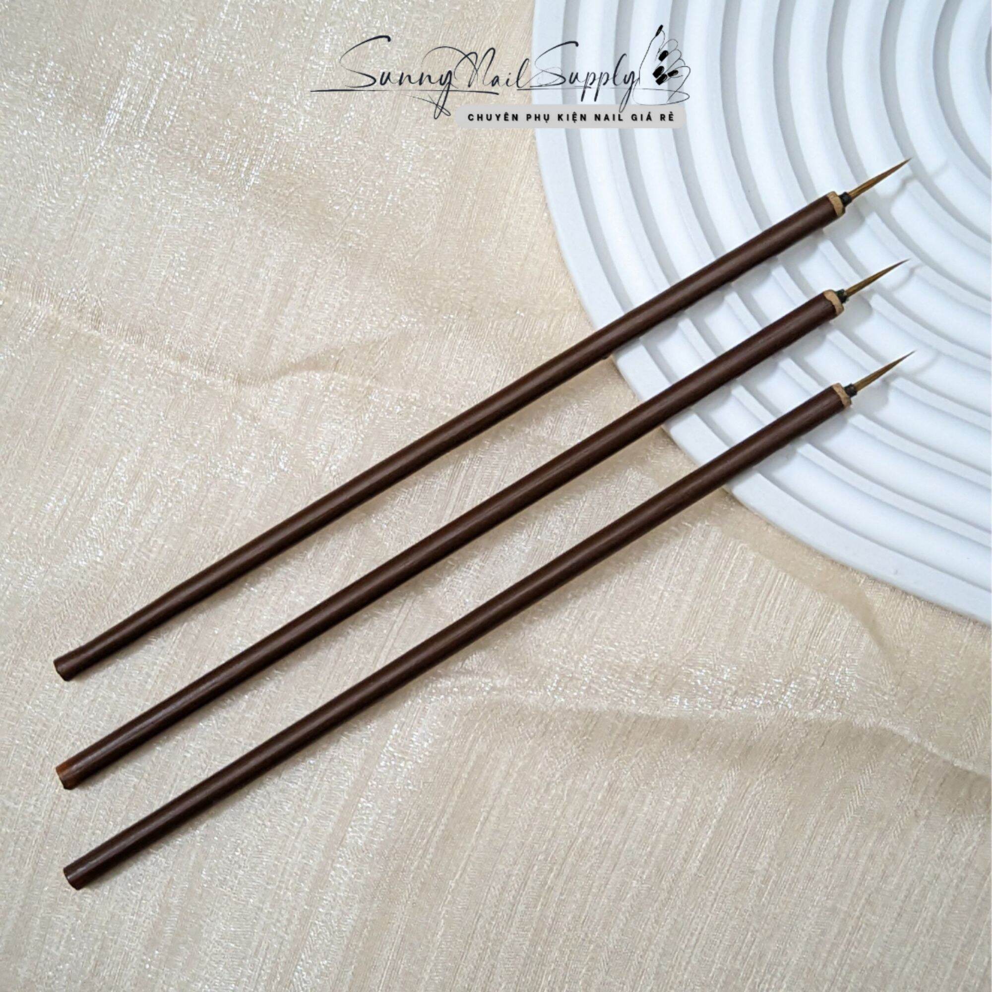 Cọ vẽ thư pháp vẽ móng tay nail cán gỗ