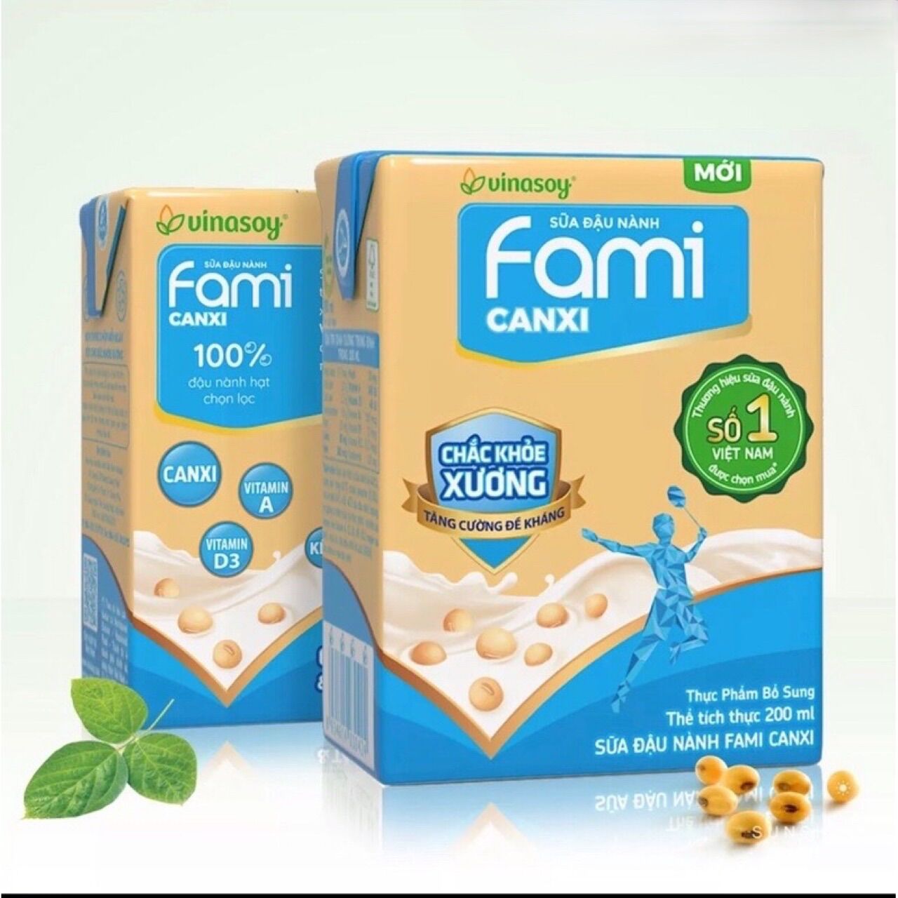 CUNG CẤP CANXI-ÍT ĐƯỜNG Combo 12 hộp sữa đậu nành Fami Canxi mỗi hộp 200ml Date mới 12 tháng Có lựa chọn số lượng lẻ khi thanh toán.