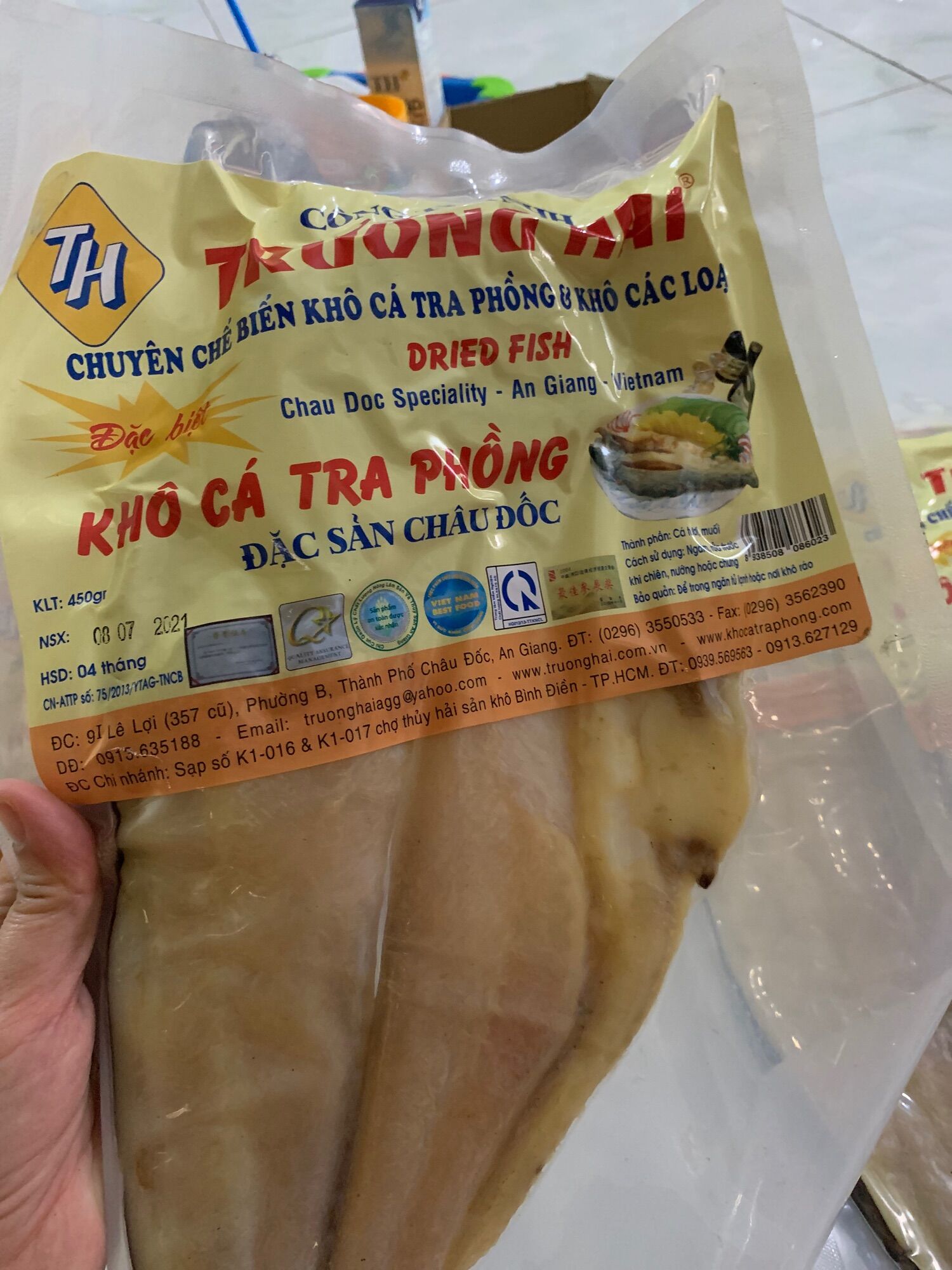Khô cá tra phồng Trương Hải 500gr