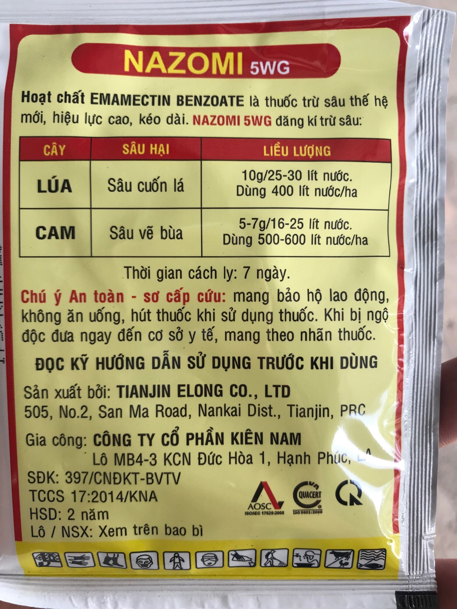 Thuốc trừ sâu sinh học Nazomi 5%